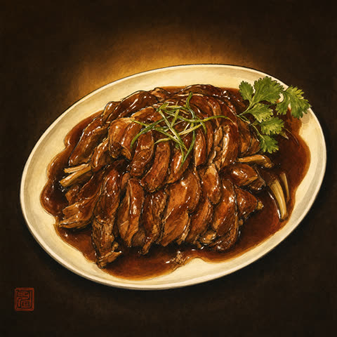 Shanghai 2K18 braised duck med brun saus