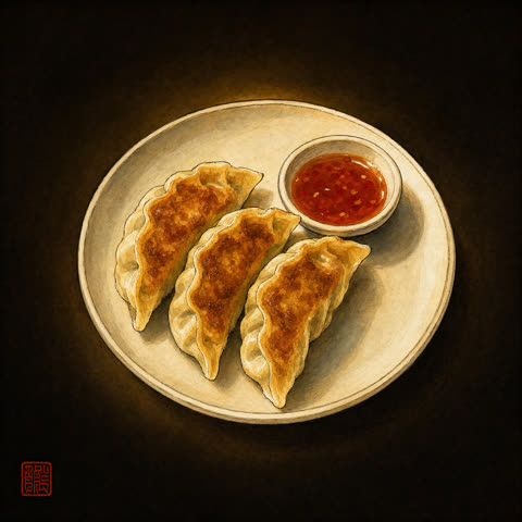 2K18 sprøstekt gyoza med kylling